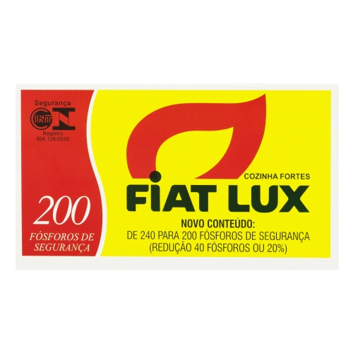 FÓSFOROS FIAT LUX COZINHA FORTES 5CM - CAIXA COM 144 UNIDADES