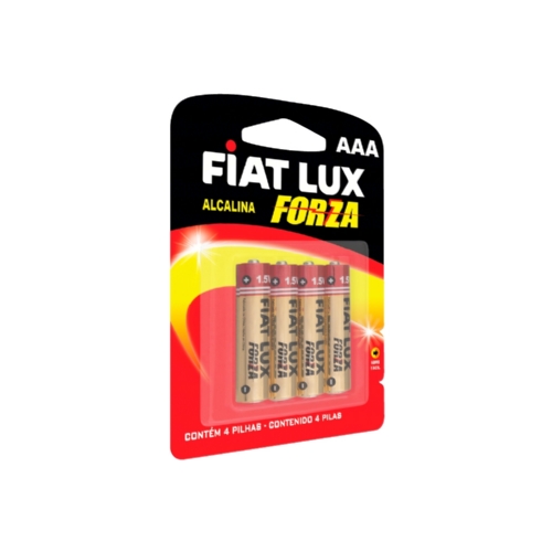 PILHA ALCALINA FIAT LUX AAA (PALITO) - BLISTERS COM 4UN - CAIXA COM 48 UNIDADES