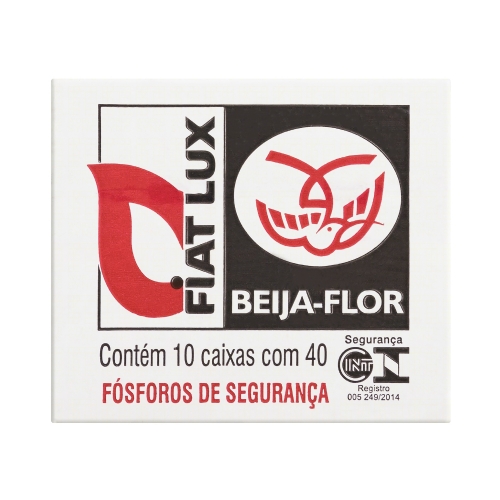 FÓSFOROS BEIJA FLOR MADEIRA 4CM - CAIXA COM 120 UNIDADES