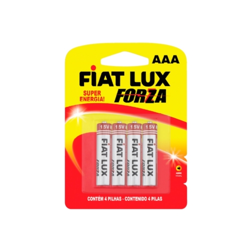 PILHA COMUM FIAT LUX AAA (PALITO) - BLISTERS COM 4UN - CAIXA COM 48 UNIDADES