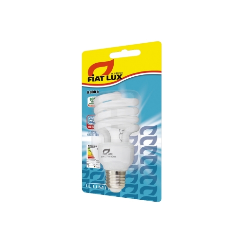 LÂMPADA FIAT LUX FLUORESCENTE ESPIRAL 25W 127V - CAIXA COM 50 UNIDADES