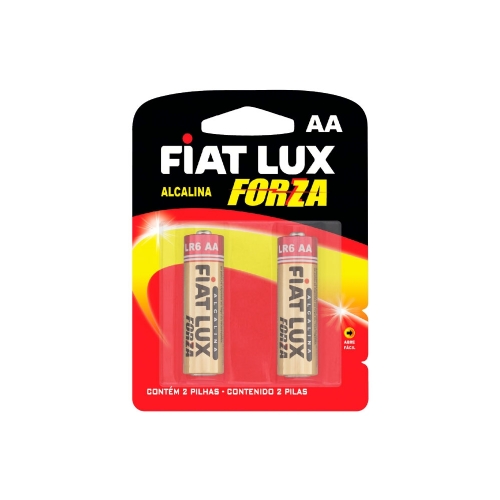 PILHA ALCALINA FIAT LUX AA (PEQUENA) - BLISTERS COM 2UN - CAIXA COM 96 UNIDADES