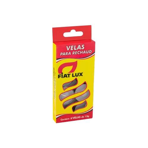 VELA FIAT LUX PARA RECHAUD 12g BRANCA COM 8 UN - CAIXA COM 20 UNIDADES