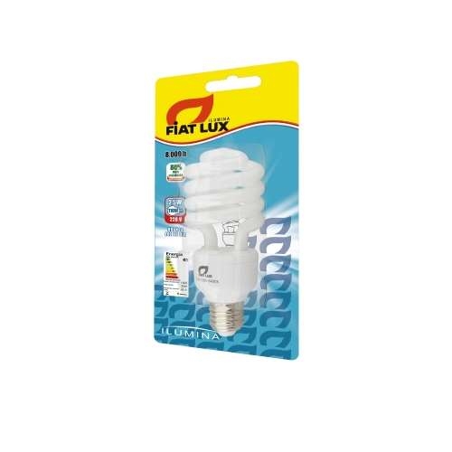 LÂMPADA FIAT LUX FLUORESCENTE ESPIRAL 20W 220V - CAIXA COM 50 UNIDADES