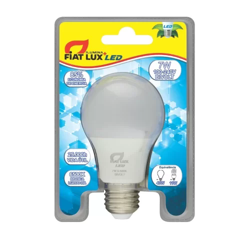 LÂMPADA LED FIAT LUX 7W  - CAIXA COM 50 UNIDADES